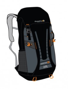 Regatta turistický batoh Adventure Tech 35L, black/ash, EU046