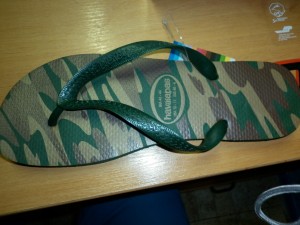 Havaianas letní plážová obuv - žabky, kamufláž