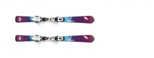 Nordica junior lyže LITTLE BELLE FDT + vázání JR 7.0, mint-violet, set, doprodej