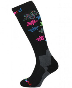 Blizzard dětské lyžařské ponožky Viva Flowers ski socks, black/flowers
